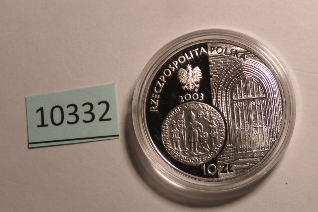  10332 POLEN - 2003 - 10 zt - 14,1 g Silber 0.925 - 750 Jahre Posen   