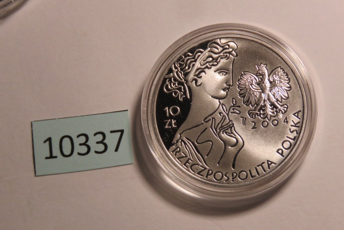  10337 POLEN - 2004 - 10 zt - 14,1 g Silber 0.925 - Olympia  Fechten   