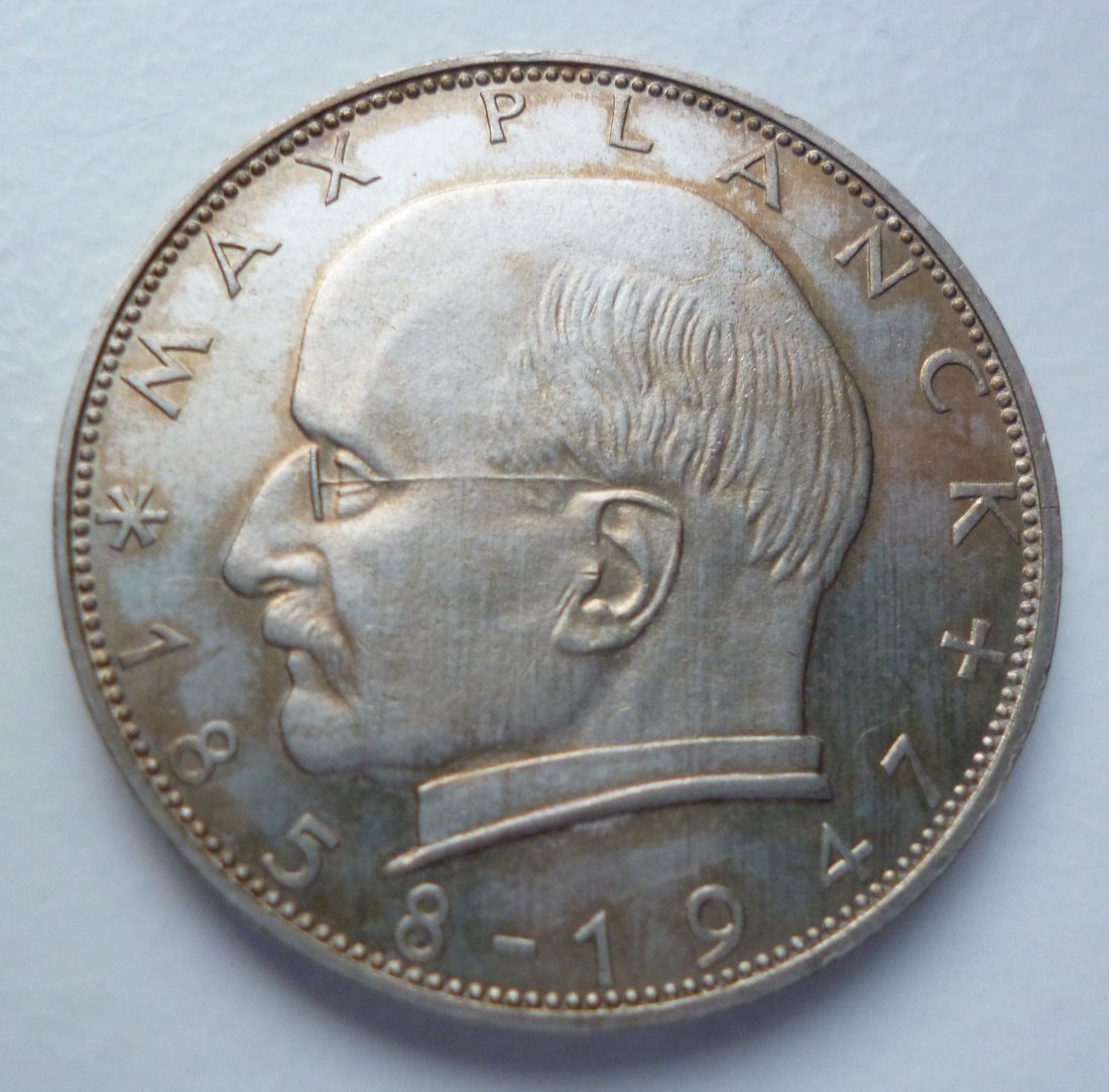  Deutschland 2 Deutsche Mark 1968 J Max Planck unzirkuliert   