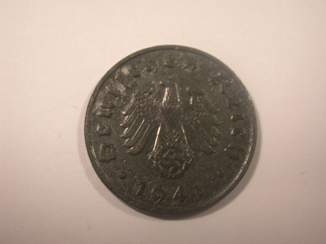  I11  3. Reich 1 Pfennig Zink 1941 E in vz+  Originalbilder   