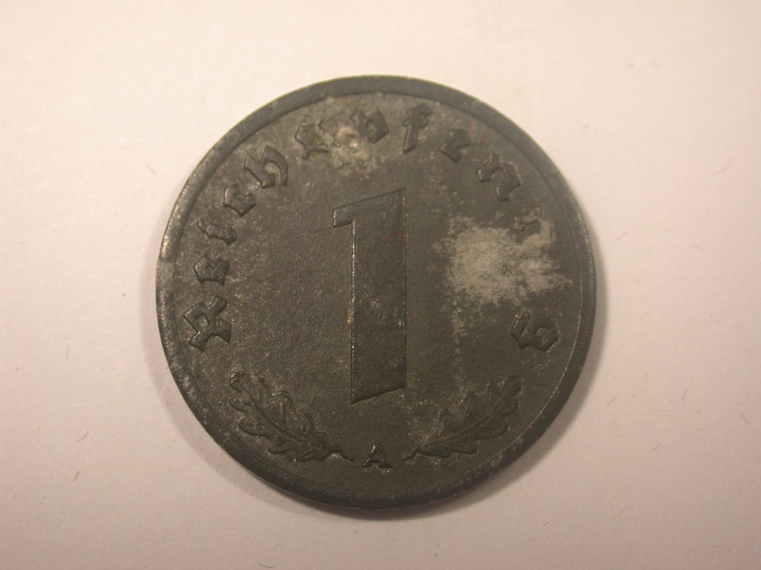  I11  3. Reich 1 Pfennig Zink 1945 A   Originalbilder   