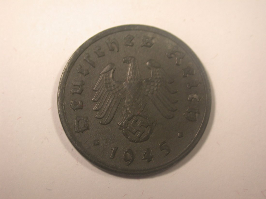  I11  3. Reich 1 Pfennig Zink 1945 A   Originalbilder   