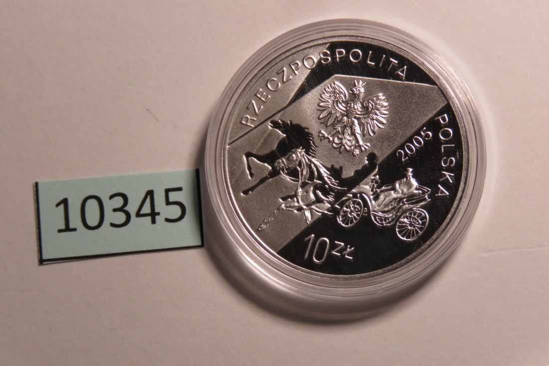  10345 POLEN - 2005 - 10 zt - 14,1 g Silber 0.925 - COLOR - Konstanty Ildefons Galczynski   