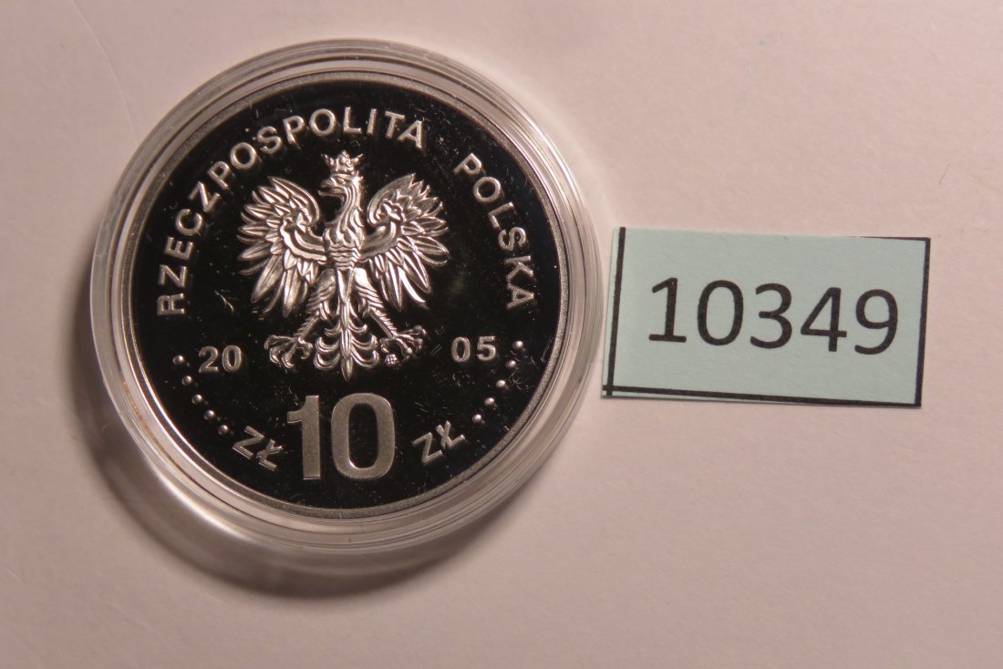  10349 POLEN - 2005 - 10 zt - 14,1 g Silber 0.925 - Poniatowski - Var. A   