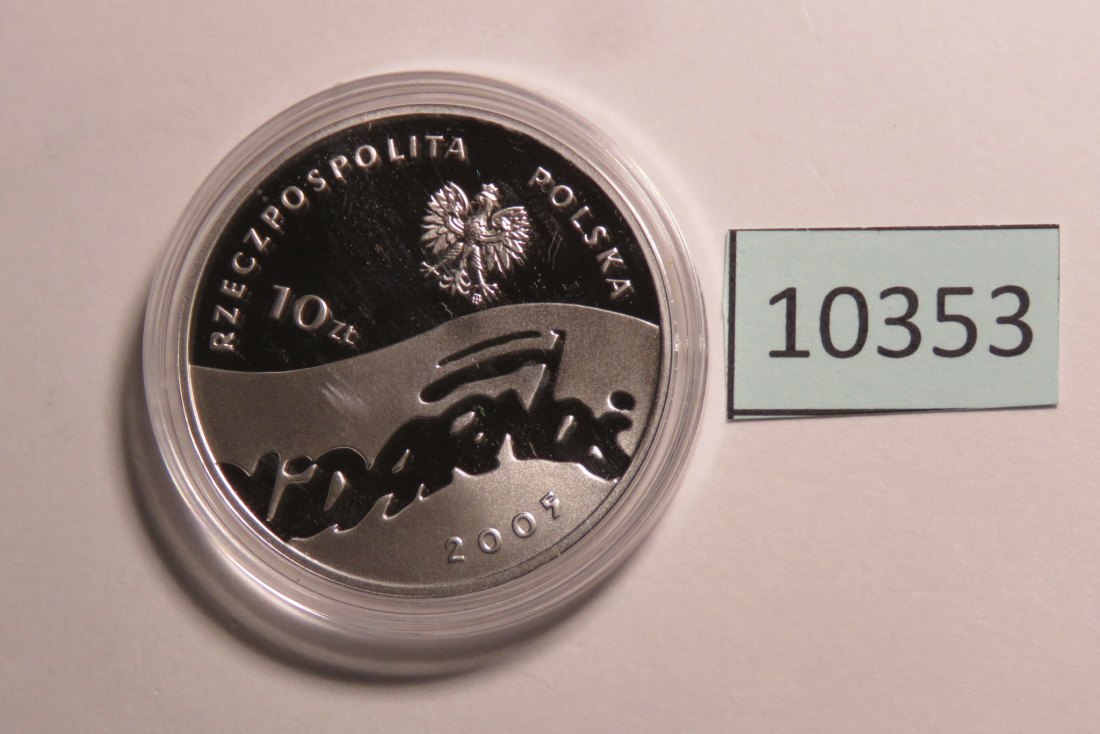  10353 POLEN - 2005 - 10 zt - 14,1 g Silber 0.925 - Solidarnosc   