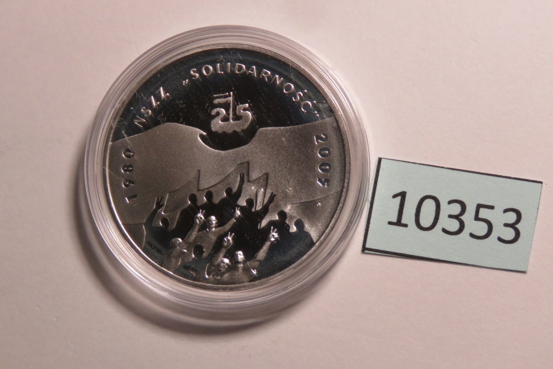  10353 POLEN - 2005 - 10 zt - 14,1 g Silber 0.925 - Solidarnosc   