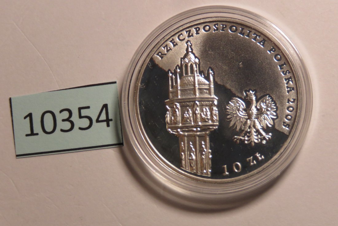  10354 POLEN - 2005 - 10 zt - 14,1 g Silber 0.925 - Papst + Petersdom   