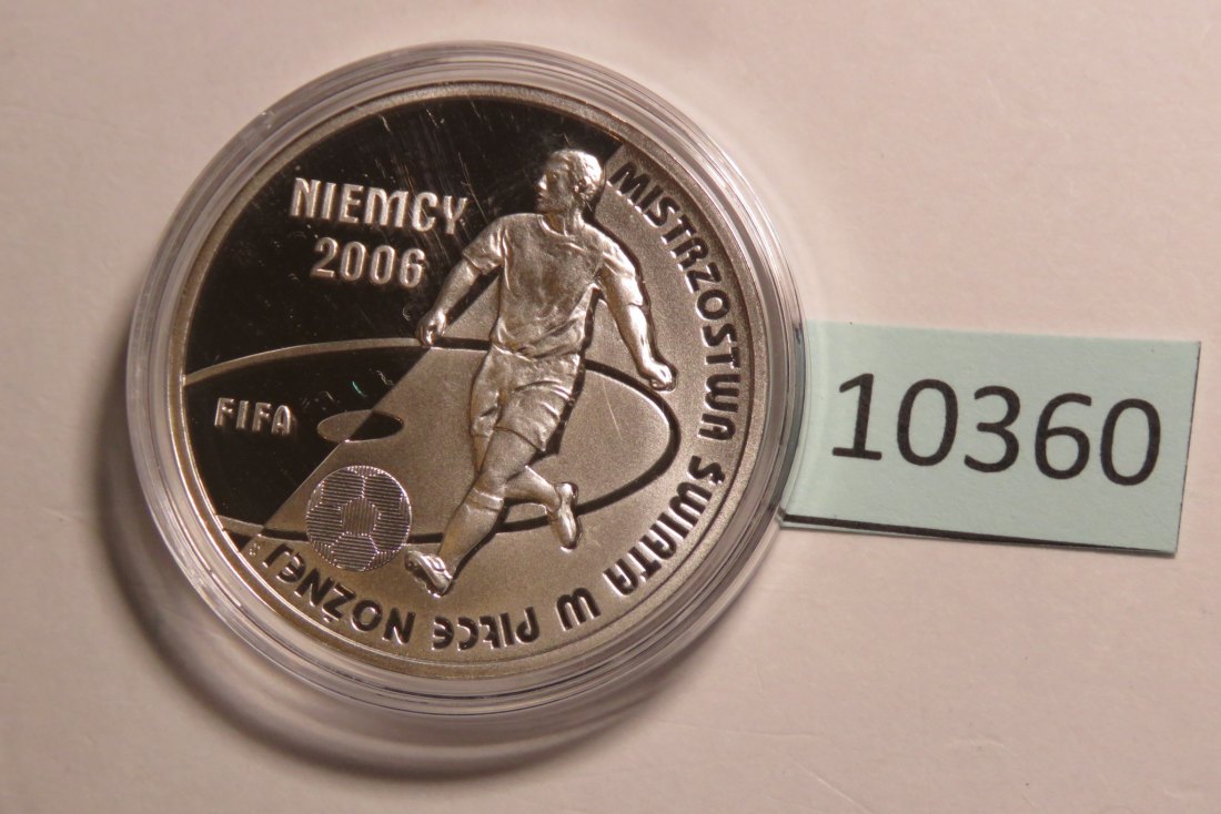  10360 POLEN - 2006 - 10 zt - 14,1 g Silber 0.925  - Fußball WM   