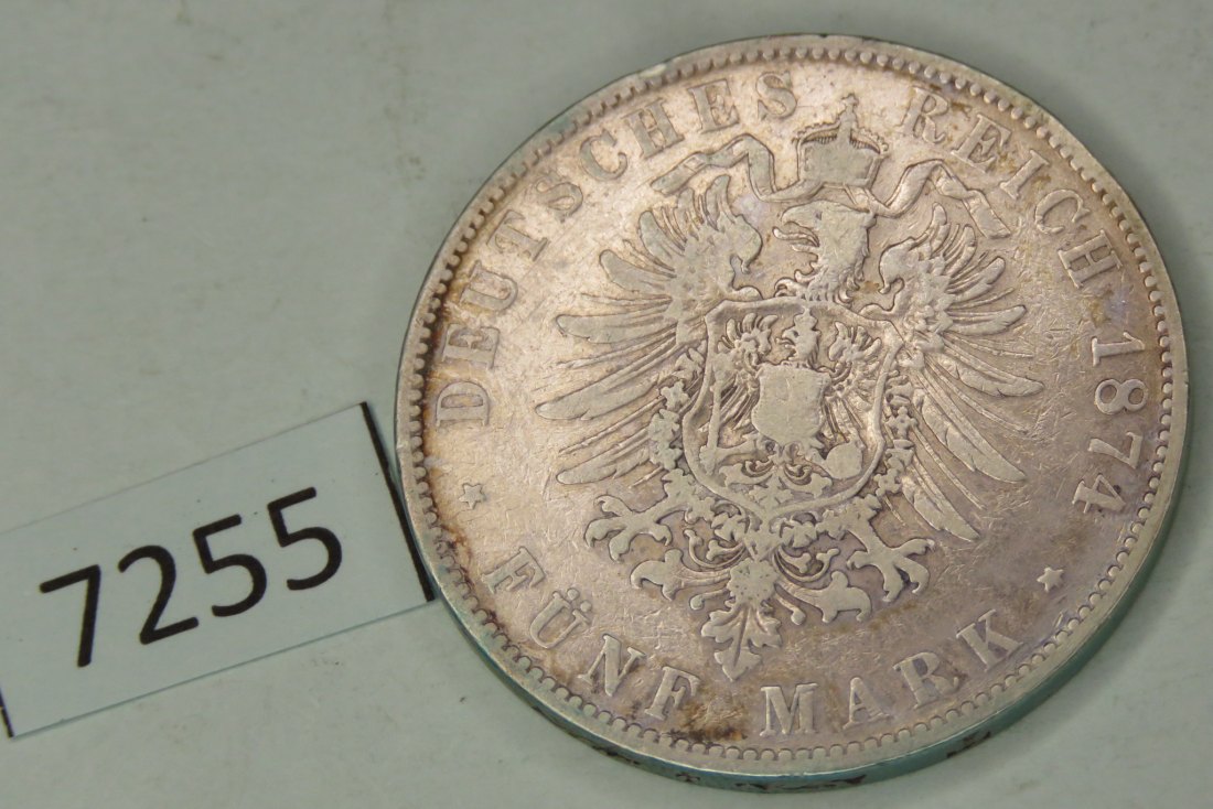  7255 Bayern 1874 - 5 Mark   