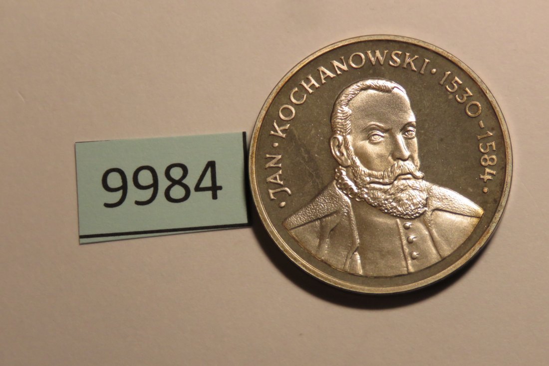  9984 POLEN - 1980 - 100 zt - 16,5 g Silber 0.625  - Jan Kochanowski   