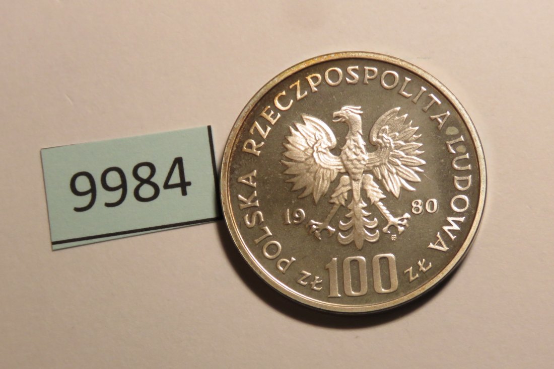  9984 POLEN - 1980 - 100 zt - 16,5 g Silber 0.625  - Jan Kochanowski   