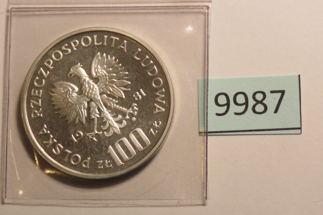  9987 POLEN - 1981 - 100 zt - 16,5 g Silber 0.625  - Gen. Sikorski   