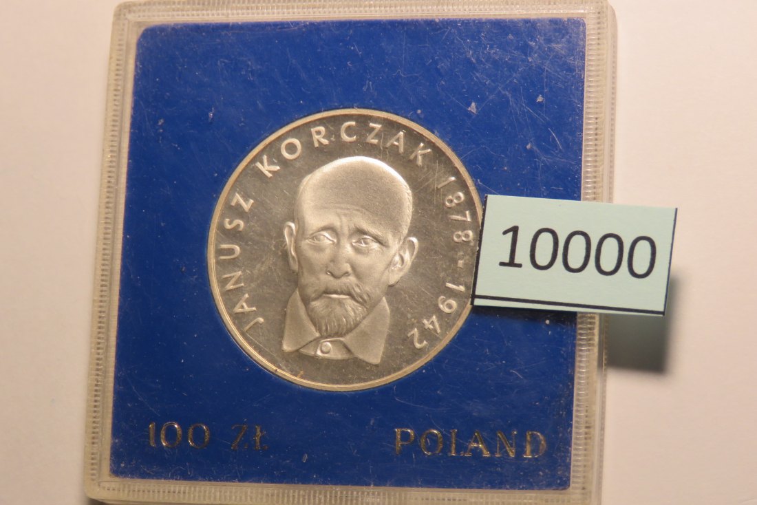  10000 POLEN - 1978 - 100 zt - 16,5 g Silber 0.625  -  Janusz Korczak   