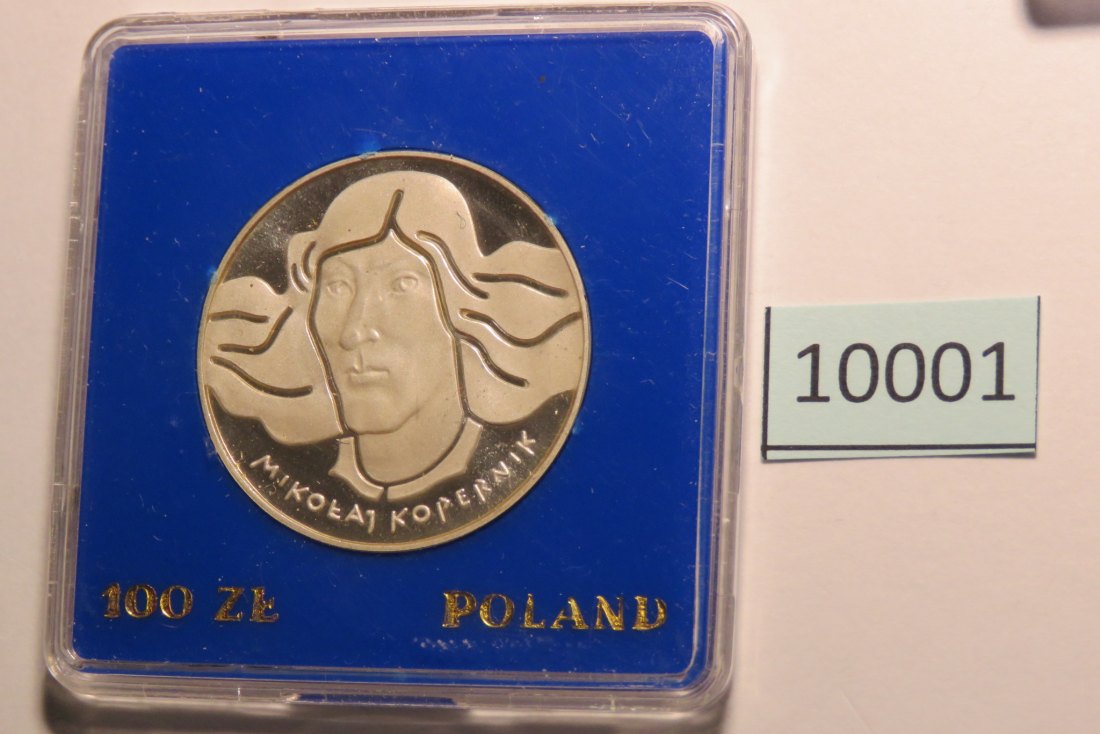  10001 POLEN - 1973 - 100 zt - 16,5 g Silber 0.625  -  Kopernikus   