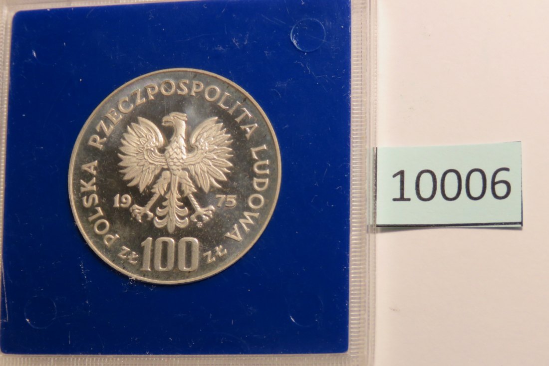  10006 POLEN - 1975 - 100 zt - 16,5 g Silber 0.625  -  Modrzejewska   