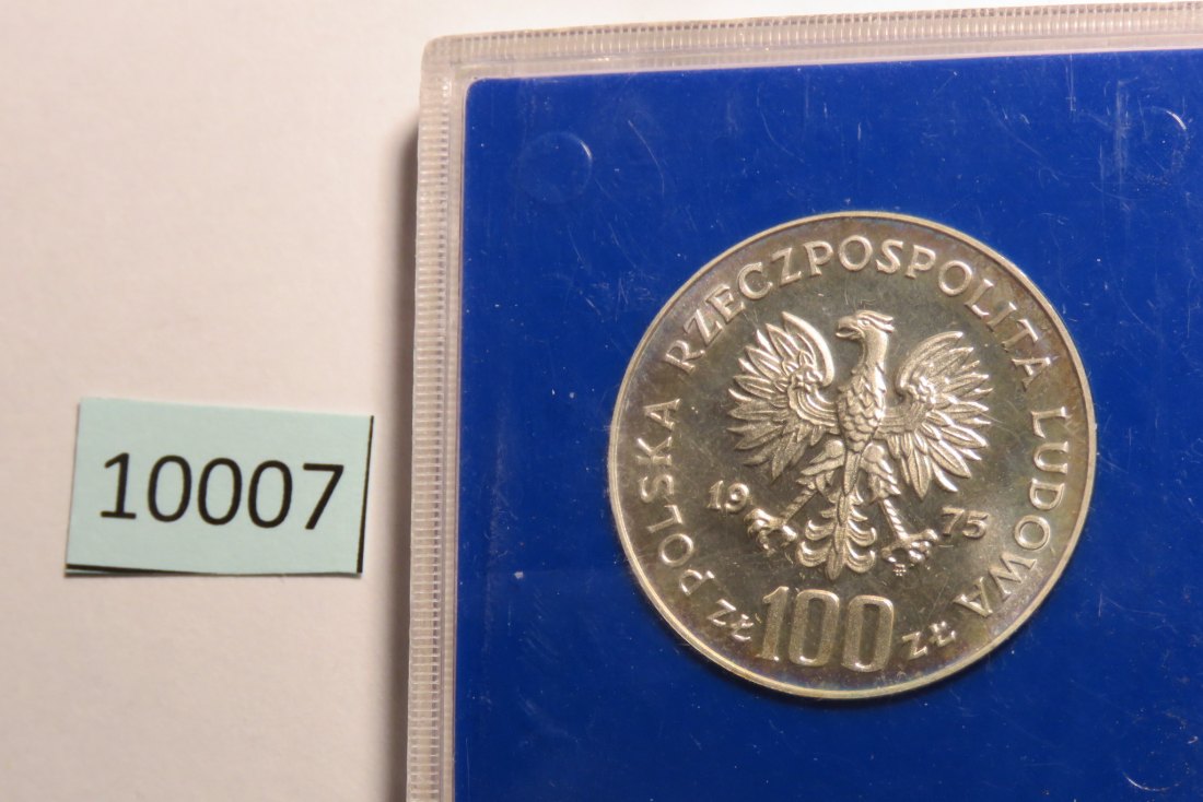  10007 POLEN - 1975 - 100 zt - 16,5 g Silber 0.625  -  Paderwski   