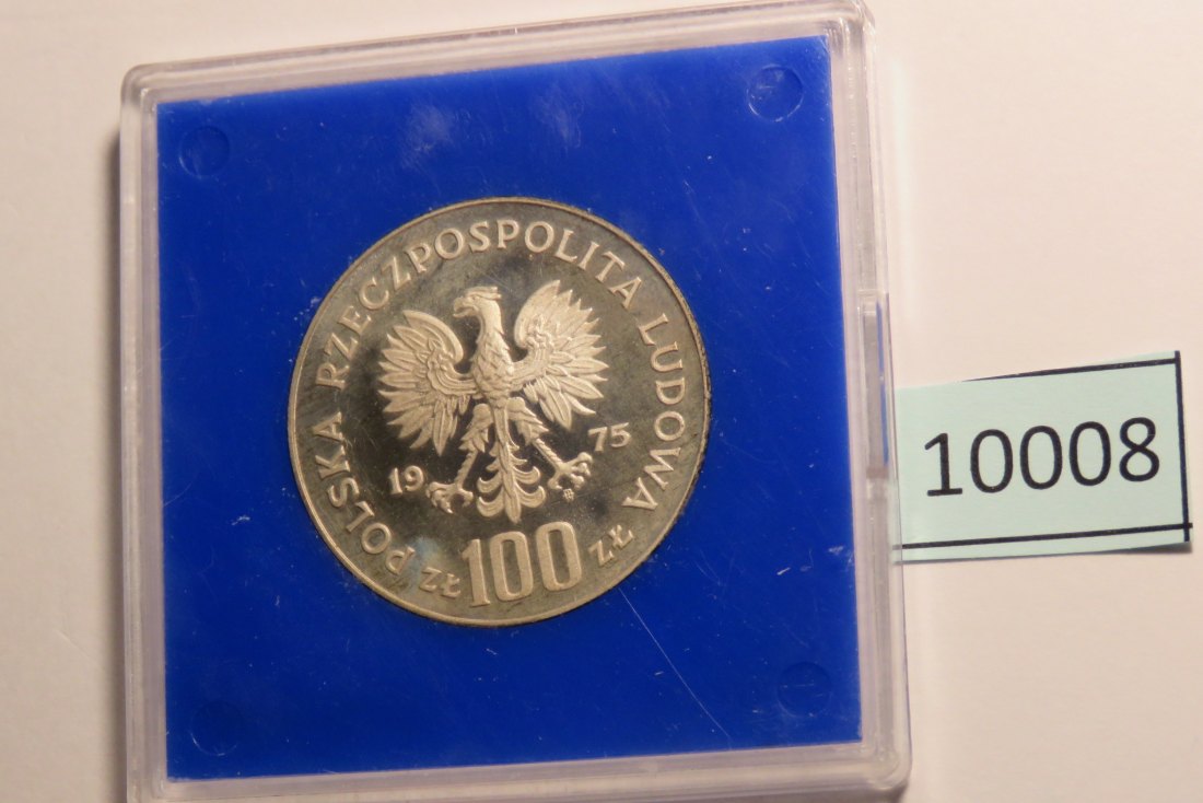  10008 POLEN - 1975 - 100 zt - 16,5 g Silber 0.625  -  Paderwski   