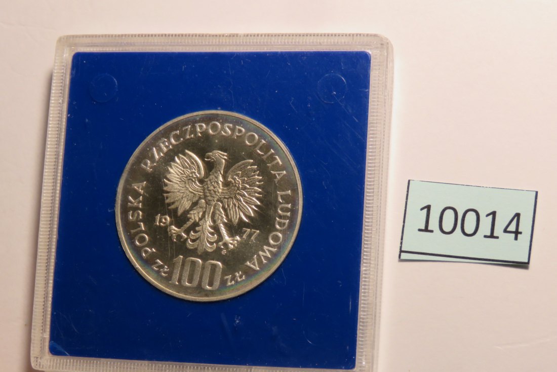  10014 POLEN - 1977 - 100 zt - 16,5 g Silber 0.625  -  Reymont   