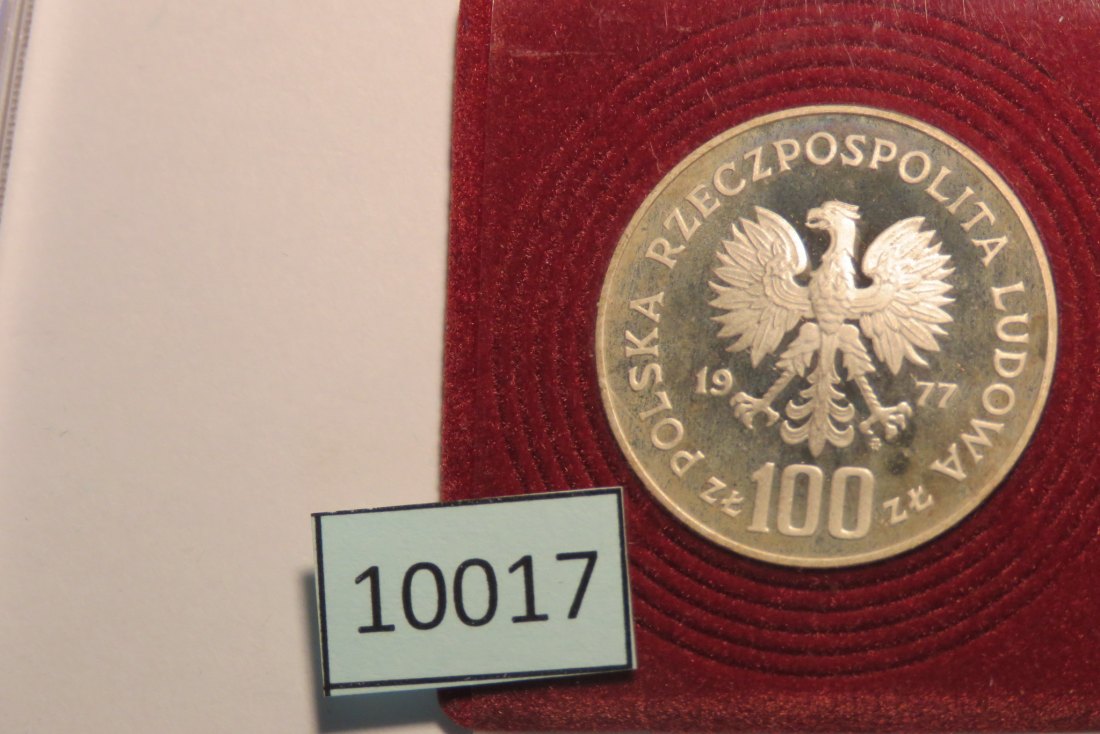  10017 POLEN - 1977 - 100 zt - 16,5 g Silber 0.625  -  Sinkiewicz   