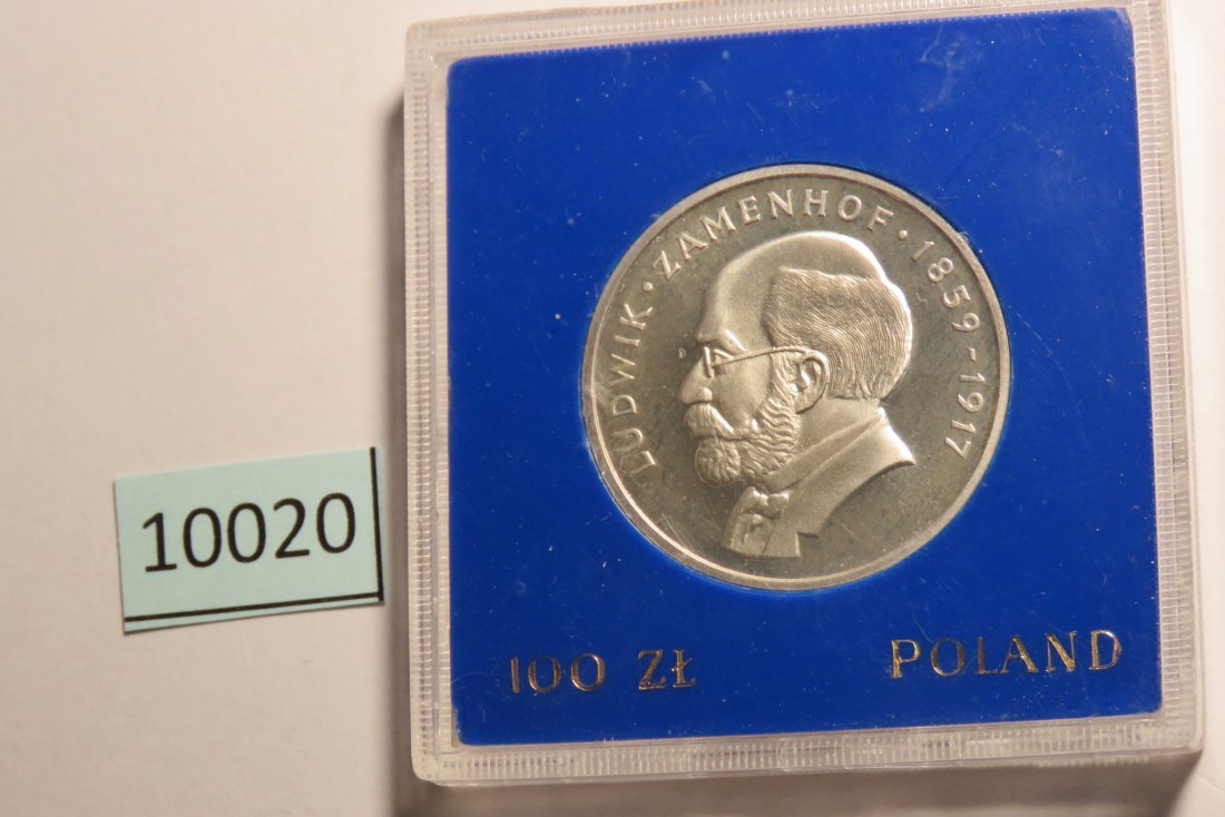  10020 POLEN - 1979 - 100 zt - 16,5 g Silber 0.625  -  Zamenhof   