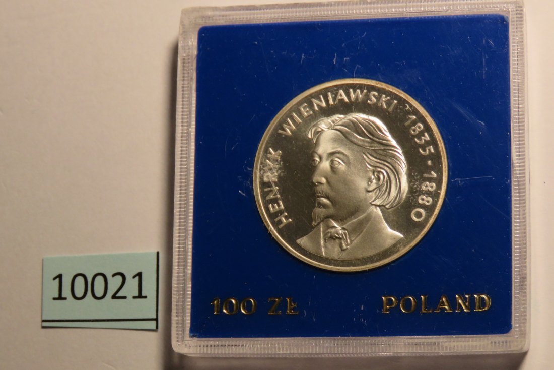  10021 POLEN - 1979 - 100 zt - 16,5 g Silber 0.625  -  Wieniawski   