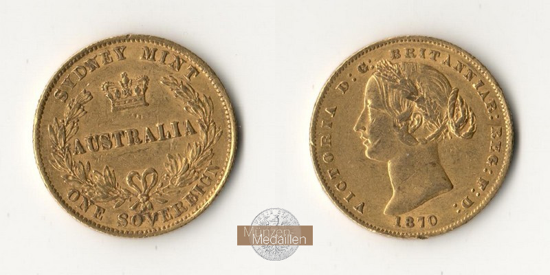 Australien (British Colony) MM Frankfurt Feingold: 7,32g Sovereign 1870 