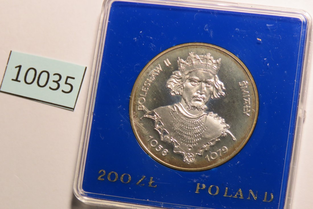  10035 POLEN - 1981 - 200 zt - 17,6  g Silber 0.750 - Boleslaw II.   