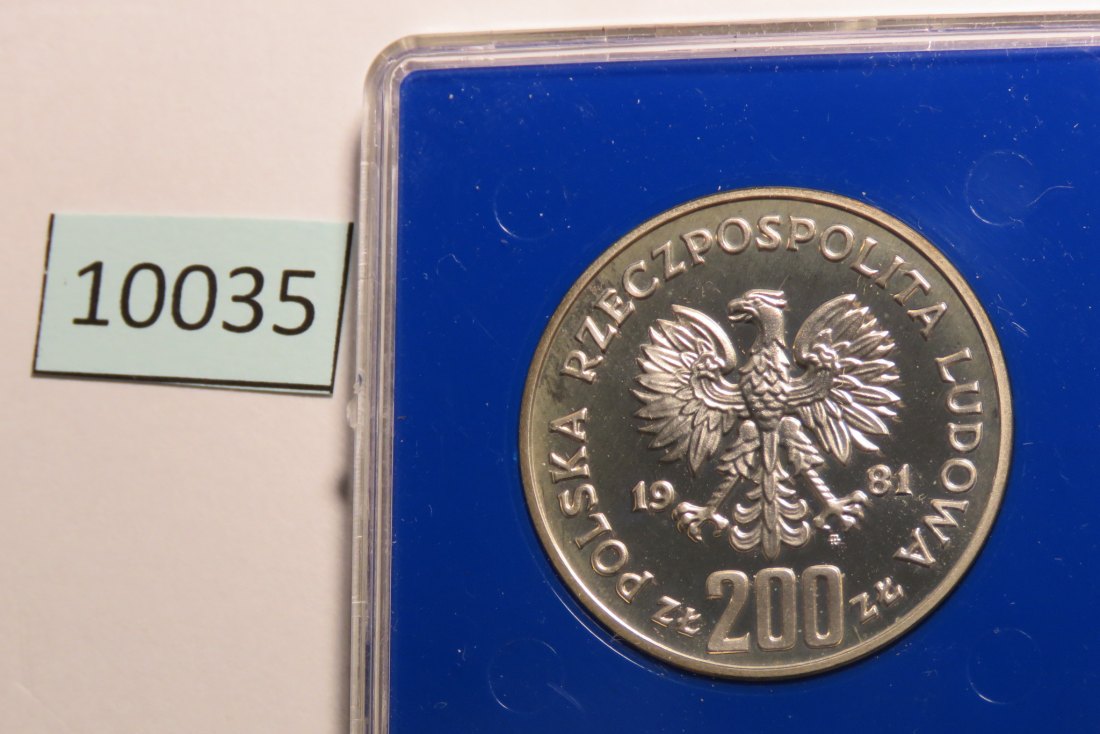  10035 POLEN - 1981 - 200 zt - 17,6  g Silber 0.750 - Boleslaw II.   