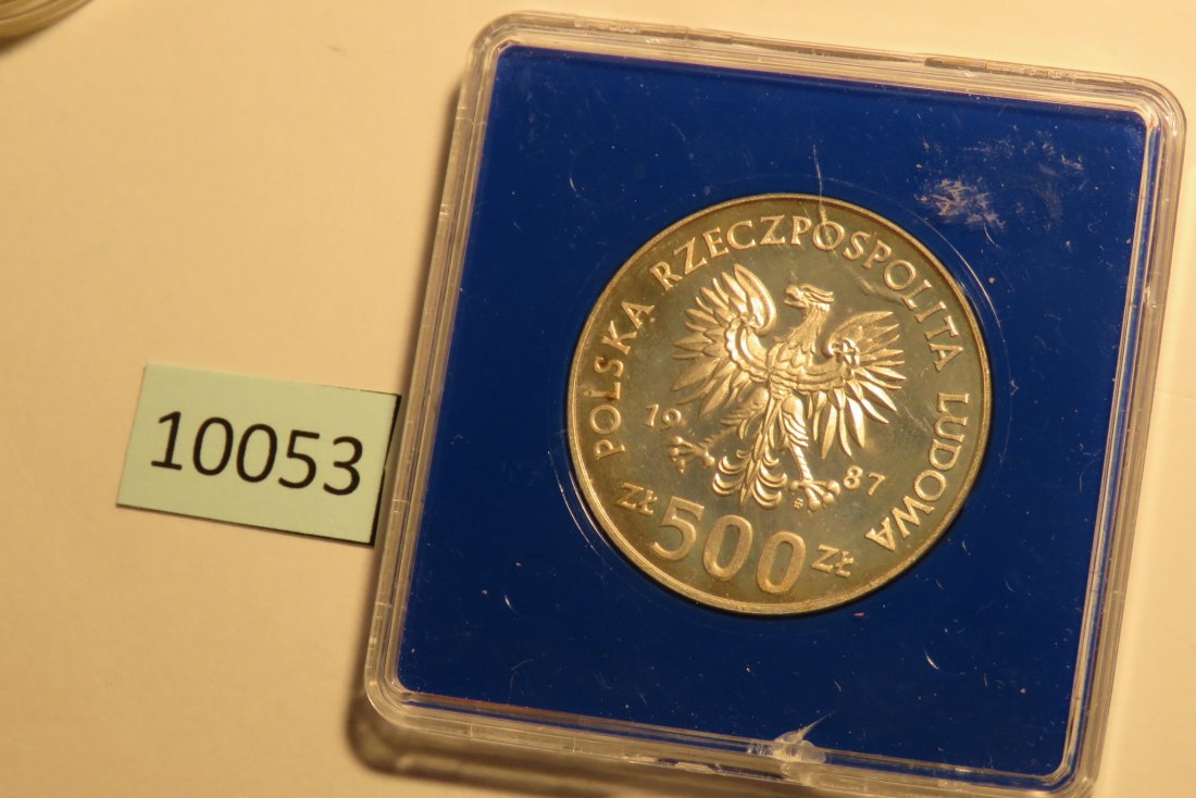  10053 POLEN - 1987 - 500 zt - 16,5  g Silber 0.750 - Olympia Reiten   