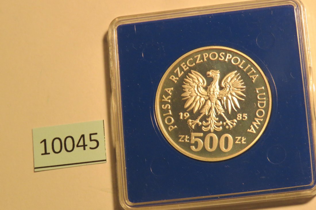  10045 POLEN - 1985 - 500 zt - 16,5  g Silber 0.750 - 40 Jahre UNO   