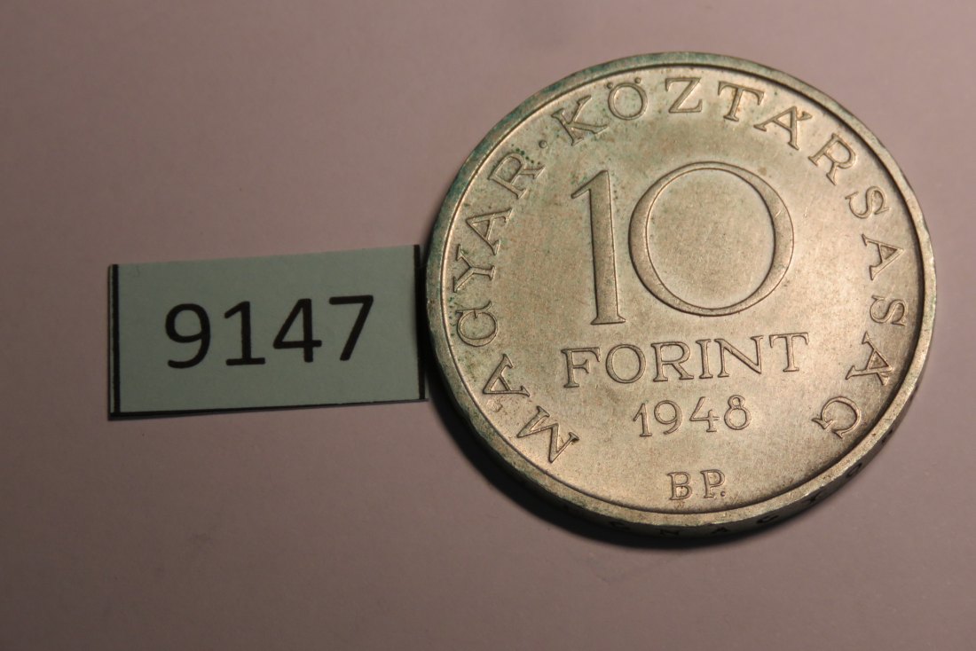  9147 UNGARN 1948 - 10 Forint - 20 g Silber 0.500 - Szechenyi   