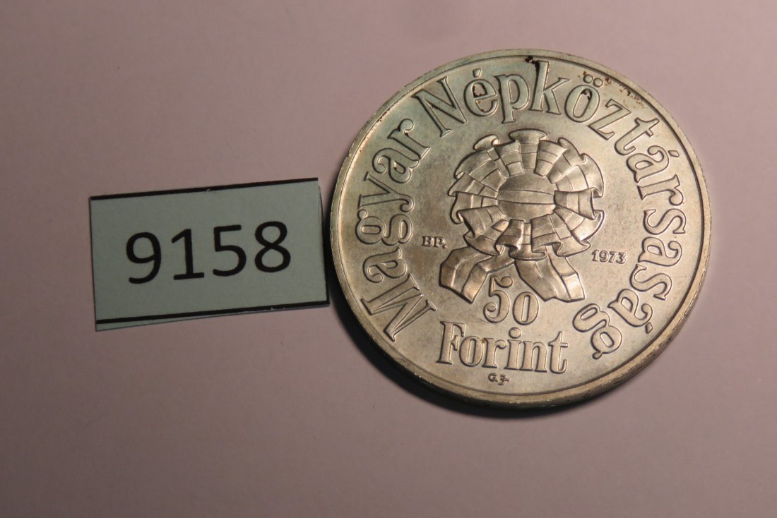  9158 UNGARN 1973 - 50 Forint - 16 g Silber 0.640 - Petöfi   