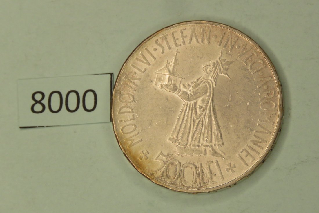  8000 Rumänien 1941 - 500 Lei - 25 g Silber 0.835   