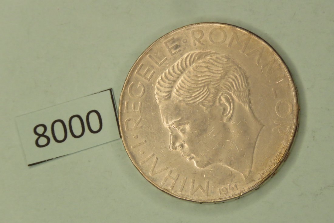  8000 Rumänien 1941 - 500 Lei - 25 g Silber 0.835   