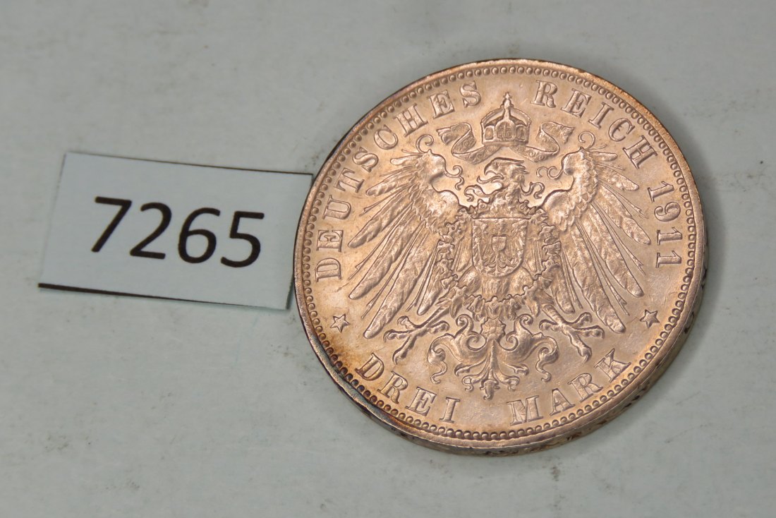  7265  Hamburg 1911 - 3 Mark   