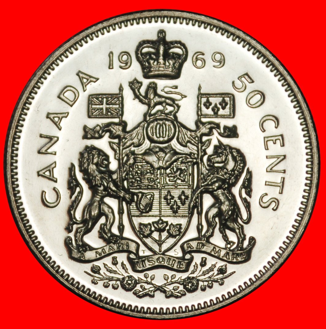  Ⰶ LÖWE (1968-1989): CANADA ★50 CENT 1969! ELISABETH II. (1953-2022) STG STEMPELGLANZ★OHNE VORBEHALT!   