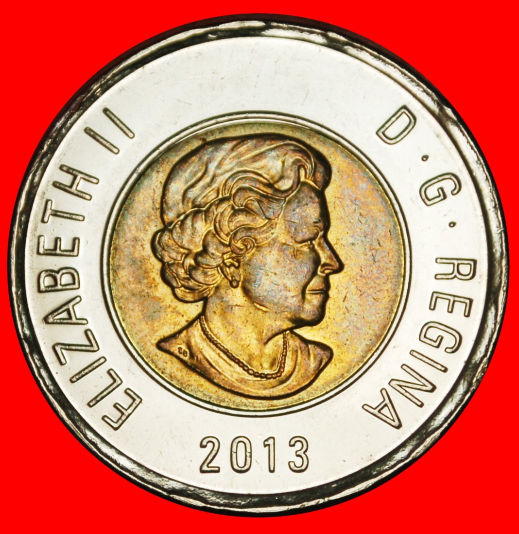  Ⰶ BEAR (2012-2022): CANADA ★ 2 DOLLARS 2013! ELIZABETH II (1953-2022)  UNC★LOW START ★ NO RESERVE!   