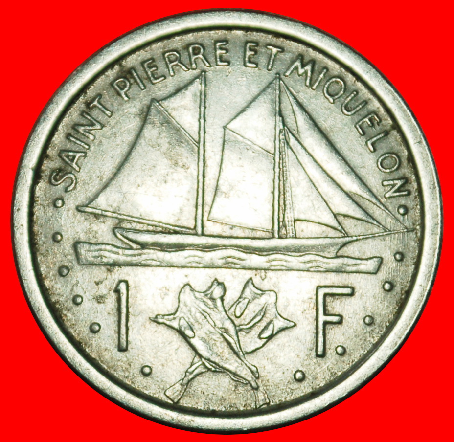  Ⰶ FRANCE: SAINT PIERRE AND MIQUELON ★ 1 FRANC 1948 UNCOMMON! SHIPS!★LOW START ★ NO RESERVE!   