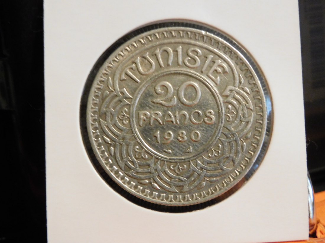  TYNISIA 20 FRANCS 1930.GRADE-PLEASE SEE PHOTOS.   