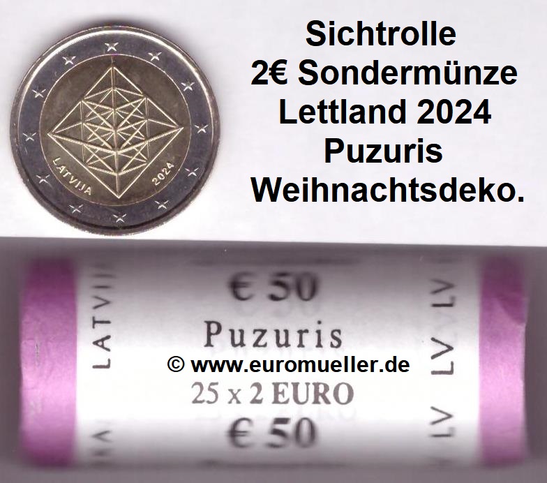 Lettland Rolle...2 Euro Gedenkmünze 2024...Puzuris   