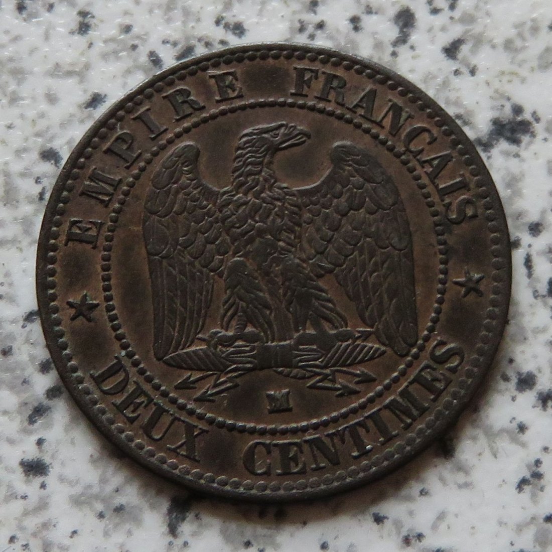  Frankreich 2 Centimes 1853 MA, seltener   