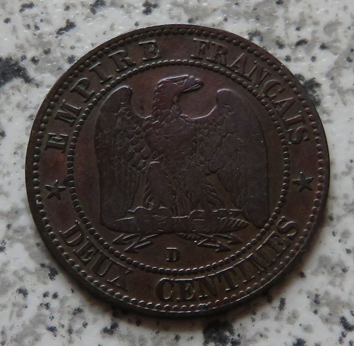  Frankreich 2 Centimes 1854 D   