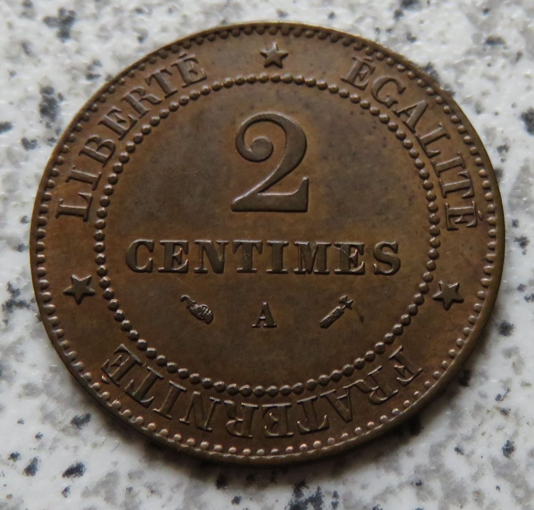  Frankreich 2 Centimes 1883 A   