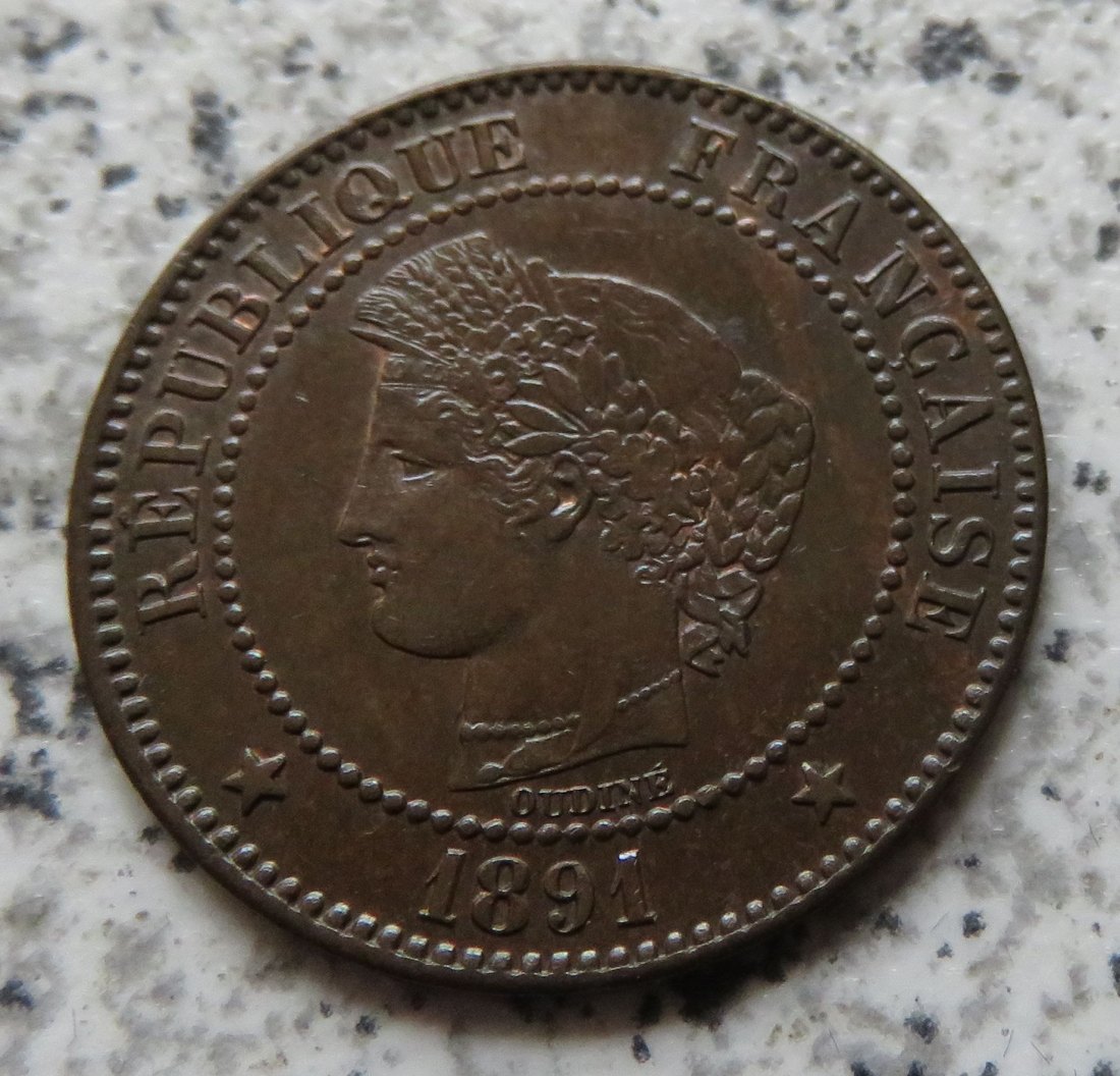  Frankreich 2 Centimes 1891 A   