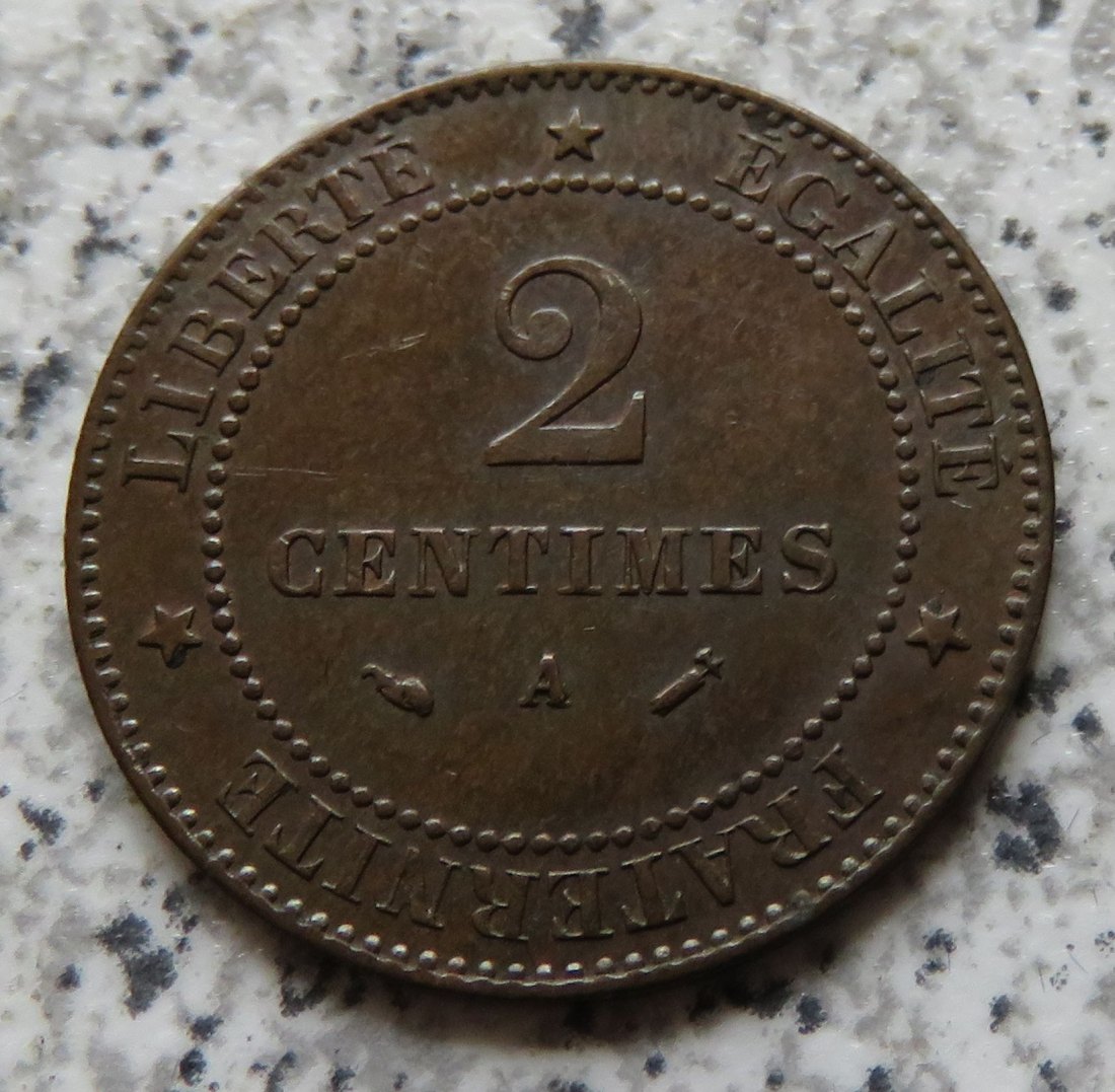  Frankreich 2 Centimes 1891 A   