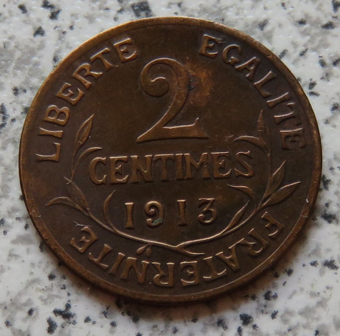  Frankreich 2 Centimes 1913   