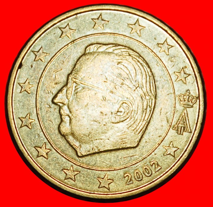  Ⰶ ALBERT II (1993-2013): BELGIUM★ 50 EURO CENTS 2002 NORDIC GOLD (1999-2006) LOW START ★ NO RESERVE!   