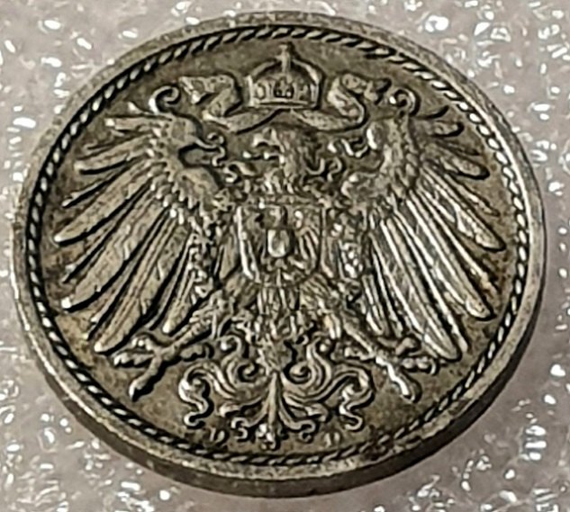  ( A18 ) Deutsches Kaiserreich - 5 Pfennig 1912 -D- , Gr. Adler , Erh. siehe Bilder   