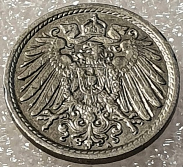  ( A19 ) Deutsches Kaiserreich - 5 Pfennig 1913 -A- , Gr. Adler , Erh. siehe Bilder   