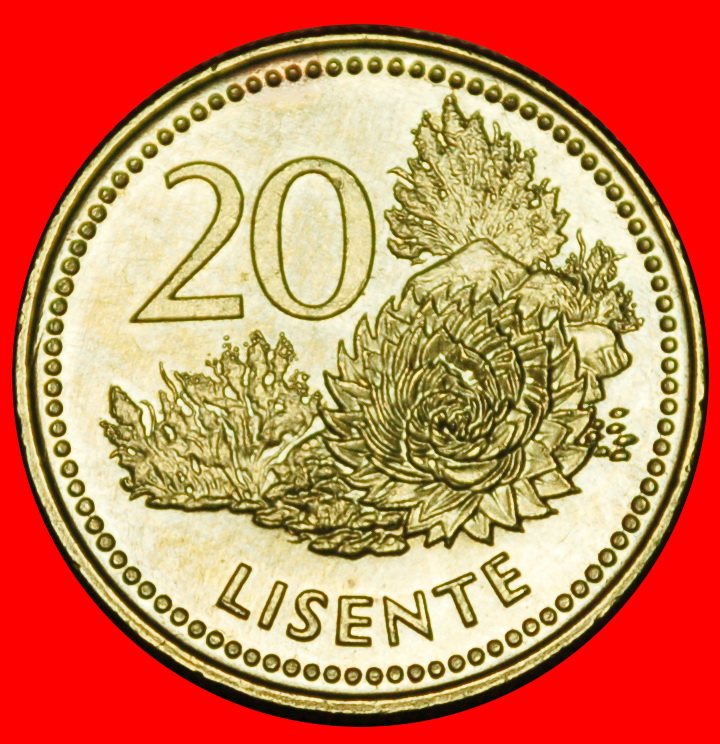  Ⰶ CROCODILE (1998-2023):LESOTHO★20 SENTE 1998 MINT LUSTRE! LETSIE III (1990-★LOW START ★ NO RESERVE!   